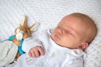 newborn baby and favourite teddy Baby photo shoot in the home natural photography with little one family lifestyle swindon wiltshire