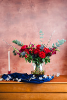 Fays Flowers - Christmas range photoshoot, festive bouquets product photography, Wiltshire
